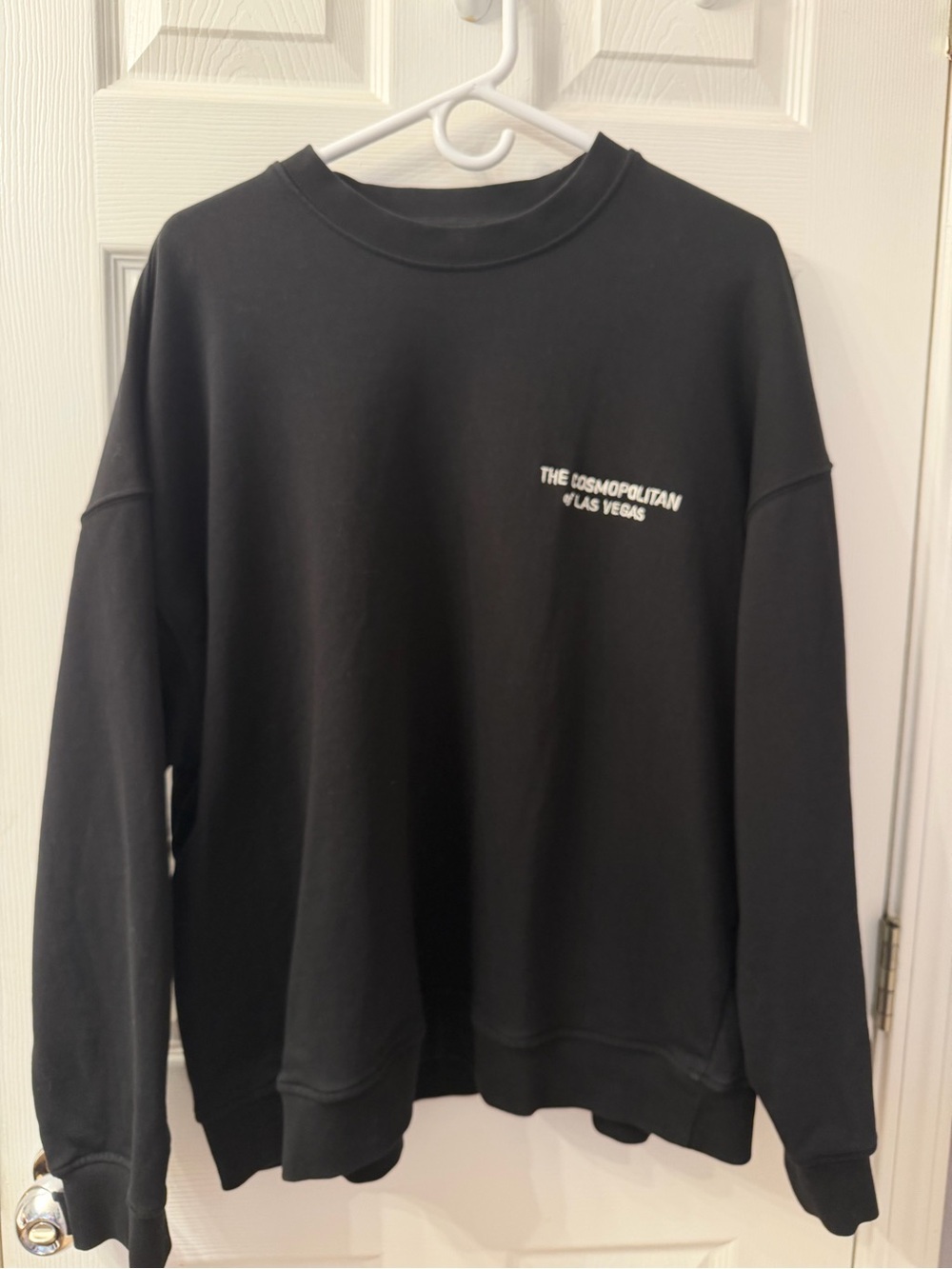 The Cosmopolitan Las Vegas Black Sweatshirt Breakfast In Bed Embroidered Size L